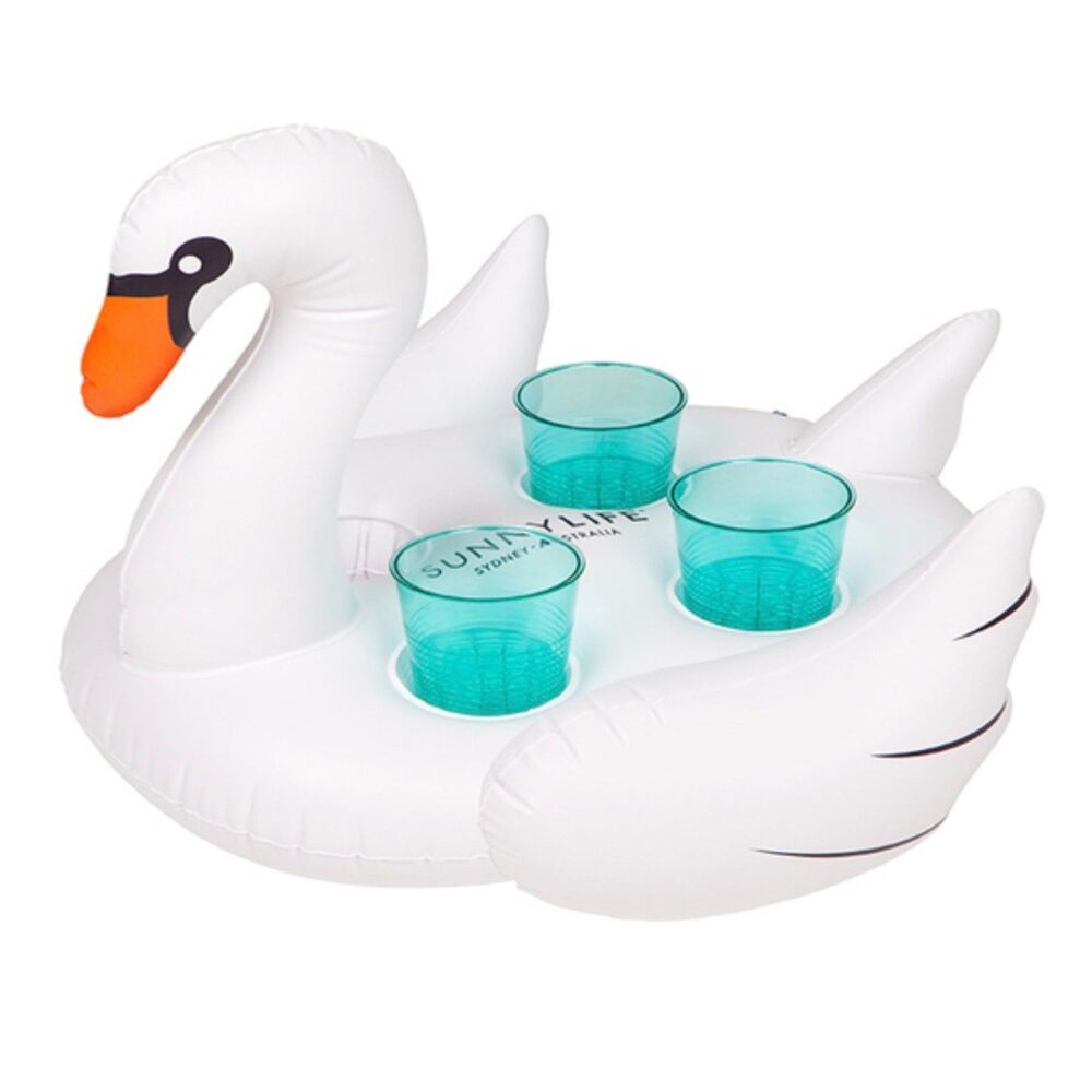 NIB Sunnylife Swan Inflatable Drink Holder